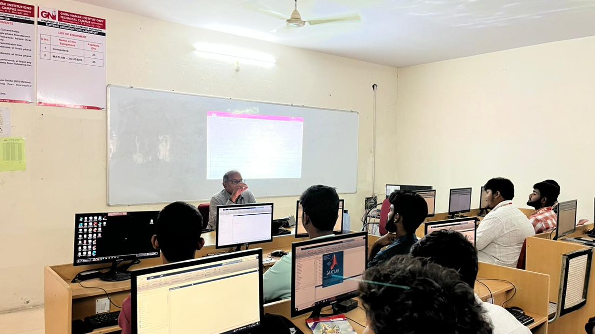 GNInstitutions's tweet image. Dept. of EEE, GNITC, successfully held a hands-on 'MATLAB in EV Technology' workshop on 25 Oct 2025 with Dr. P. Anil Kumar, DRDO. #GNI #EEE #EVTech #DRDO