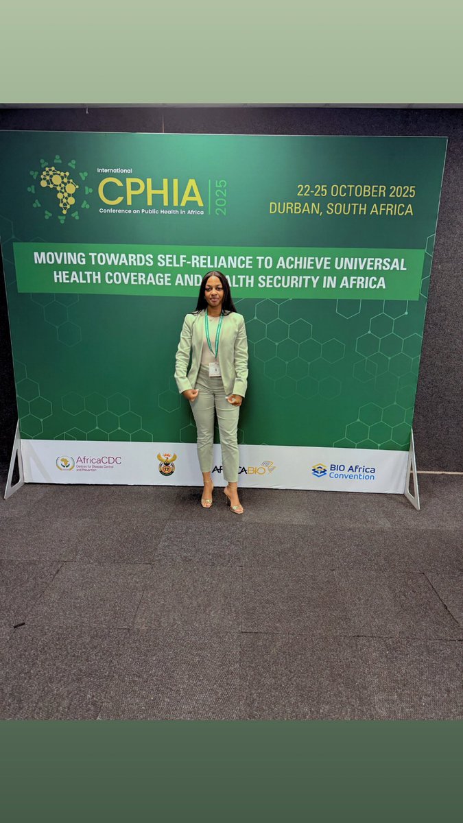 etuhole95's tweet photo. Had an incredible experience presenting at the 4th Conference on Public Health in Africa (CPHIA 2025) in Durban, South Africa under the theme “Moving Towards Self-Reliance to Achieve Universal Health Coverage and Health Security in Africa.”

#CPHIA2025 https://t.co/SWvWGAKd0M