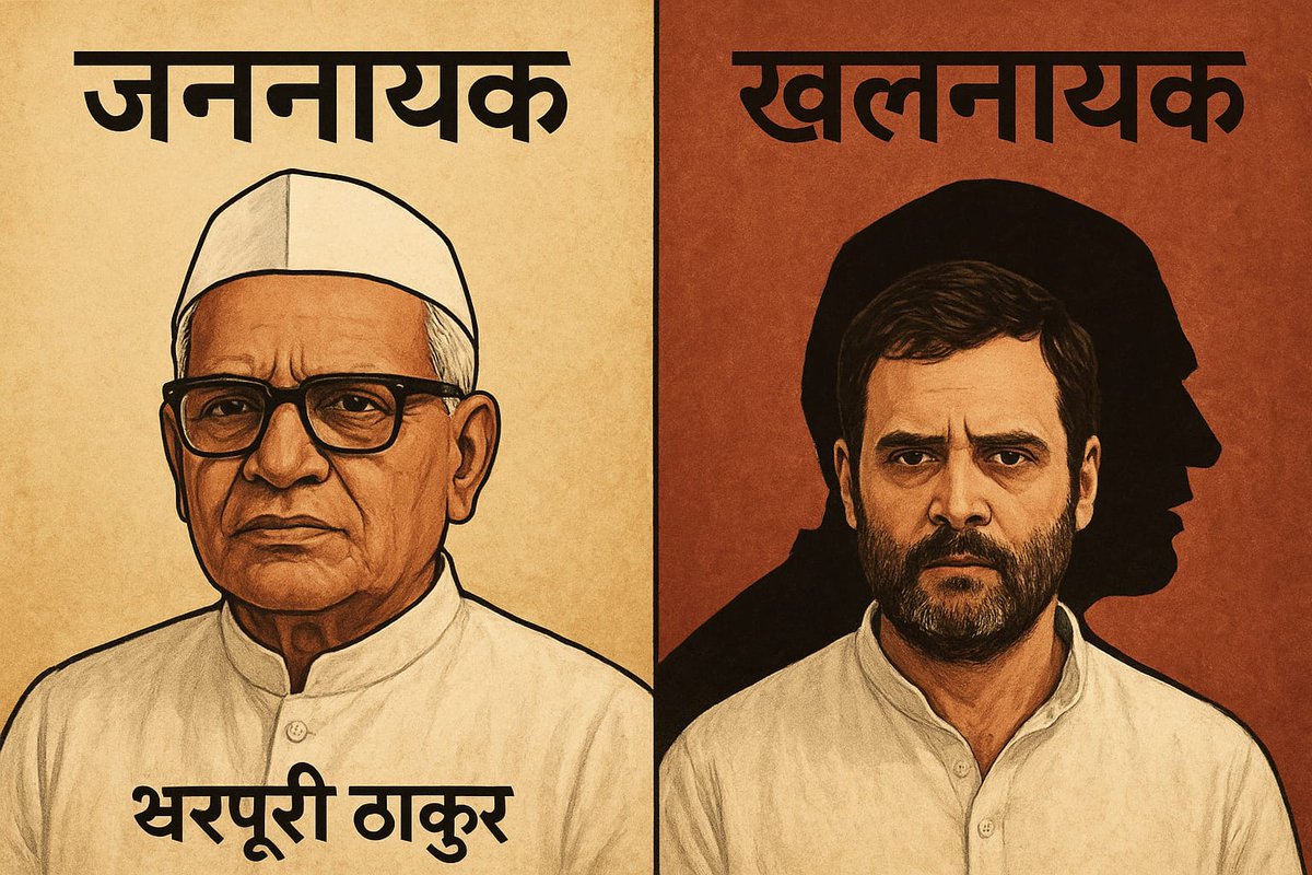 जननायक कर्पूरी ठाकुर से जन नायक की उपाधी चोरी करने वाला <a href="/RahulGandhi/">Rahul Gandhi</a> तु खलनायक है, जननायक नहीं. 
नेशनल हेराल्ड चोर, गाँधी टाइटल चोर, उपाधी चोर. लगता है तु पैदा लेते ही चोर बन गया. 
<a href="/INCIndia/">Congress</a> <a href="/priyankagandhi/">Priyanka Gandhi Vadra</a> <a href="/SupriyaShrinate/">Supriya Shrinate</a> <a href="/AmitShah/">Amit Shah</a> <a href="/BJP4India/">BJP</a>