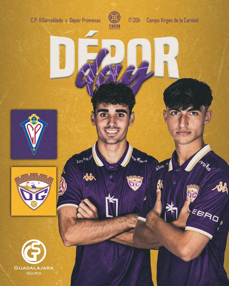 DÍA DE PARTIDO | ¡El Promesas se enfrentará hoy al C.P. Villarrobledo a domicilio!⚽

📌Jornada 8

🆚 C.P. Villarobledo

🏟️ Virgen de la Caridad (Villarrobledo)

📆 Sábado 25 de Octubre
🕛 17:30h