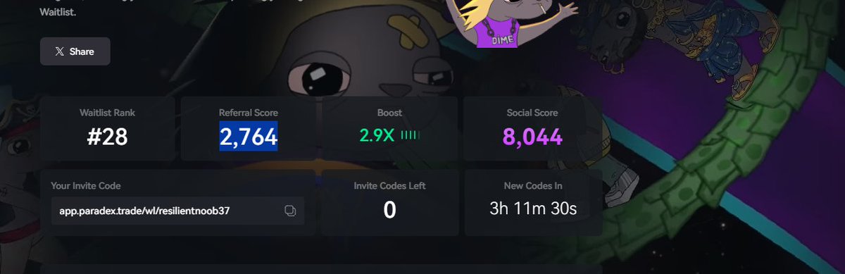 xinggao7's tweet image. #28     希望能冲击前十 

@paradex   @KaitoAI  #yaps #paradex #xp