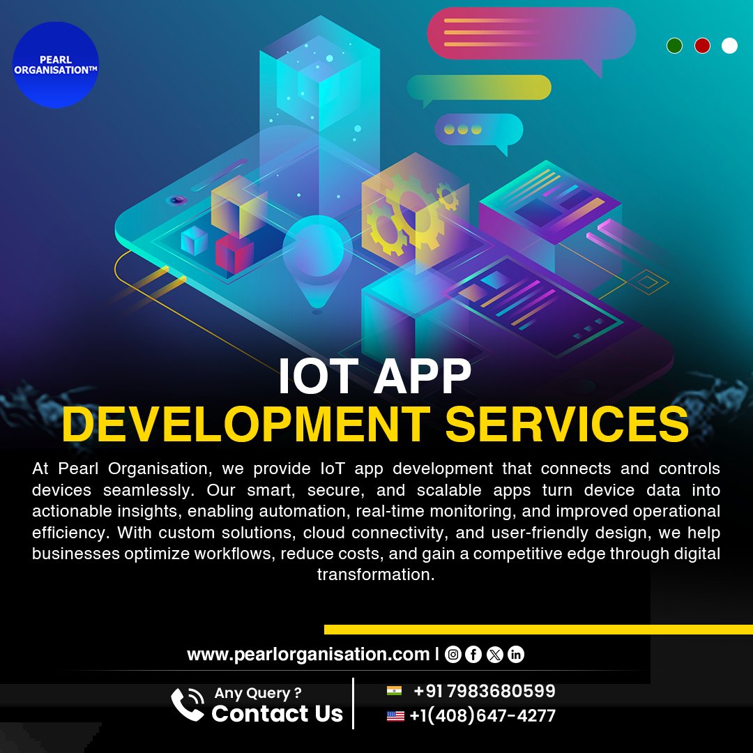 pearlorgs's tweet image. Power your business with Pearl Organisation’s IoT Apps Connect devices, monitor operations, and gain actionable insights.
.
.
🌐 pearlorganisation.com
📞 +91 7983680599 , +1(408) 647-4277
.
.
#PearlOrganisationReviews #IoTDevelopment #SmartTechnology #DigitalTransformation