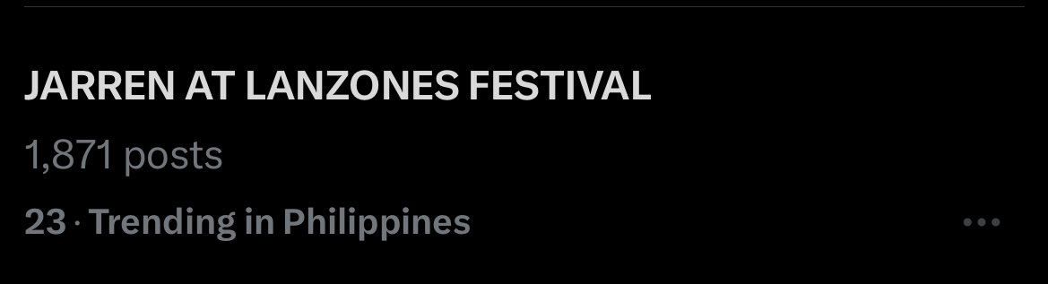 We are trending, keep using our tagline. Let’s aim for higher place. 

JARREN AT LANZONES FESTIVAL
JARREN AT LANZONES FESTIVAL
JARREN AT LANZONES FESTIVAL