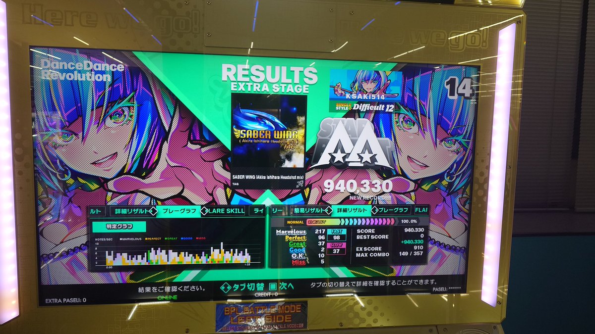 LIX_DDR's tweet image. ノンバー初12クリアはやっぱり推し曲の石原セイバーで

足やばい
これはPFC出ないわけだ
#DDR #DDR_WORLD