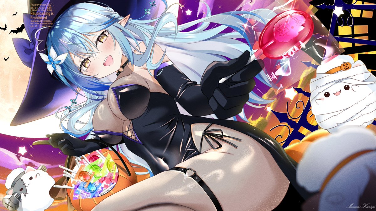 ラミィちゃん壁紙連作その2!
「トリックオアトリート！はーい雪民さん順番順番〜♪」
#らみあーと
