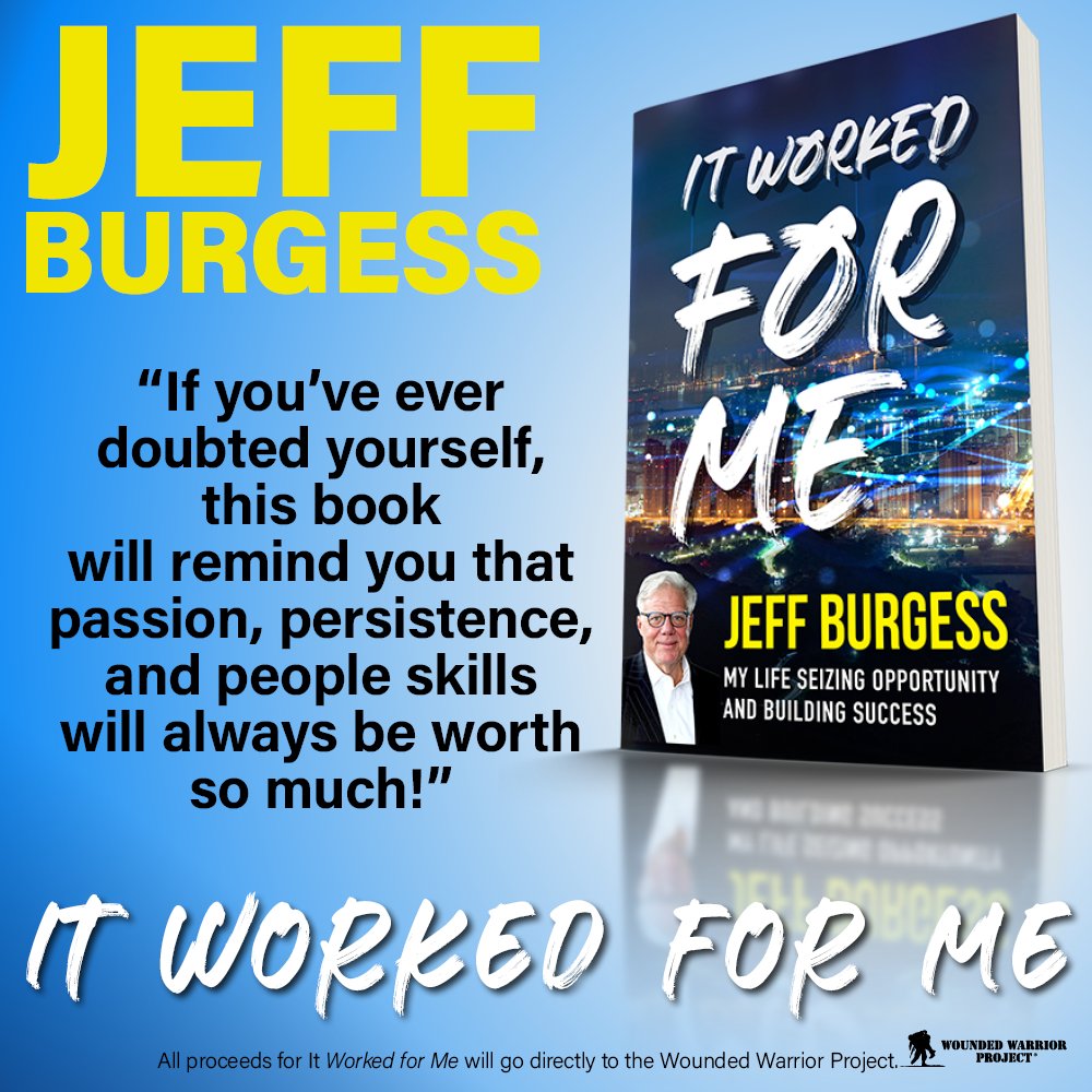 WorkedForMeBook's tweet image. "This book will remind you that passion, persistence, and people skills will always be worth so much!"
๐๐ฉ ๐๐ค๐ง๐ ๐๐ ๐๐ค๐ง ๐๐  | by Jeff Burgess @WorkedForMeBook geni.us/ItWorkedForMe
๐ง geni.us/ItWorkedForMeAโฆ
#Memoir