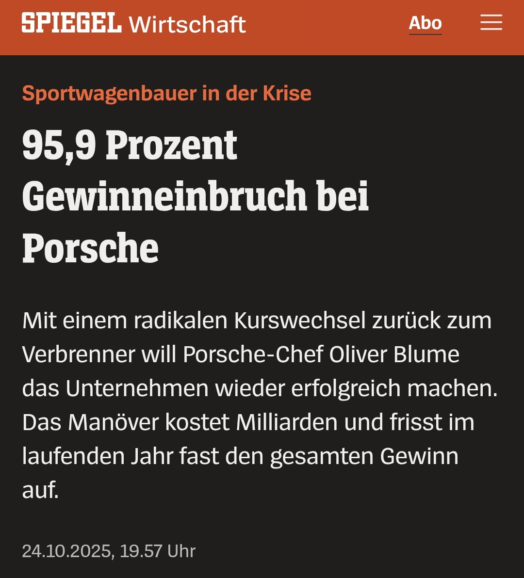 HighKwollity (@lowercosts) on Twitter photo Die deutsche Automobilindustrie erlebt grad ihren Kodak-Moment
Warum?
Unfähige "Top-Manager" & eine Politik, die Hand in Hand Realitäten verweigern🤷
Muss man leider so hart & trocken bilanzieren
Das Ergebnis wird schmerzhaft & teuer
Aber wählt man schön weiter Rechts👍 Die deutsche Automobilindustrie erlebt grad ihren Kodak-Moment
Warum?
Unfähige "Top-Manager" & eine Politik, die Hand in Hand Realitäten verweigern🤷
Muss man leider so hart & trocken bilanzieren
Das Ergebnis wird schmerzhaft & teuer
Aber wählt man schön weiter Rechts👍