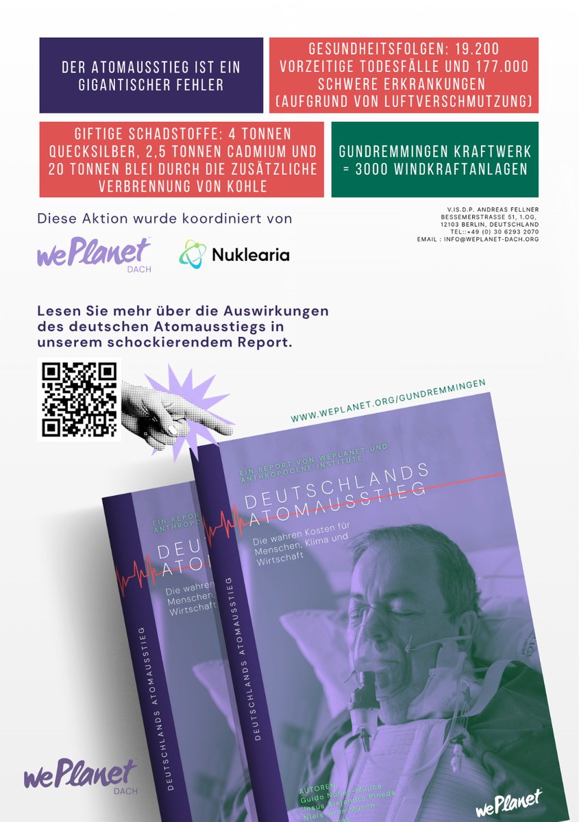 WePlanet DACH (@weplanetdach) on Twitter photo Wer heute in Gundremmingen ist, bekommt mit etwas Glück einen dieser Flyer in die Hand gedrückt. (Vielen Dank an unsere Freunde von der <a href="/Nuklearia/">Nuklearia e. V.</a> für ihre Unterstützung!)
Den Bericht auf deutsch findet ihr hier: weplanet-dach.org/wp-content/upl…
und auf englisch hier: Wer heute in Gundremmingen ist, bekommt mit etwas Glück einen dieser Flyer in die Hand gedrückt. (Vielen Dank an unsere Freunde von der <a href="/Nuklearia/">Nuklearia e. V.</a> für ihre Unterstützung!)
Den Bericht auf deutsch findet ihr hier: weplanet-dach.org/wp-content/upl…
und auf englisch hier: