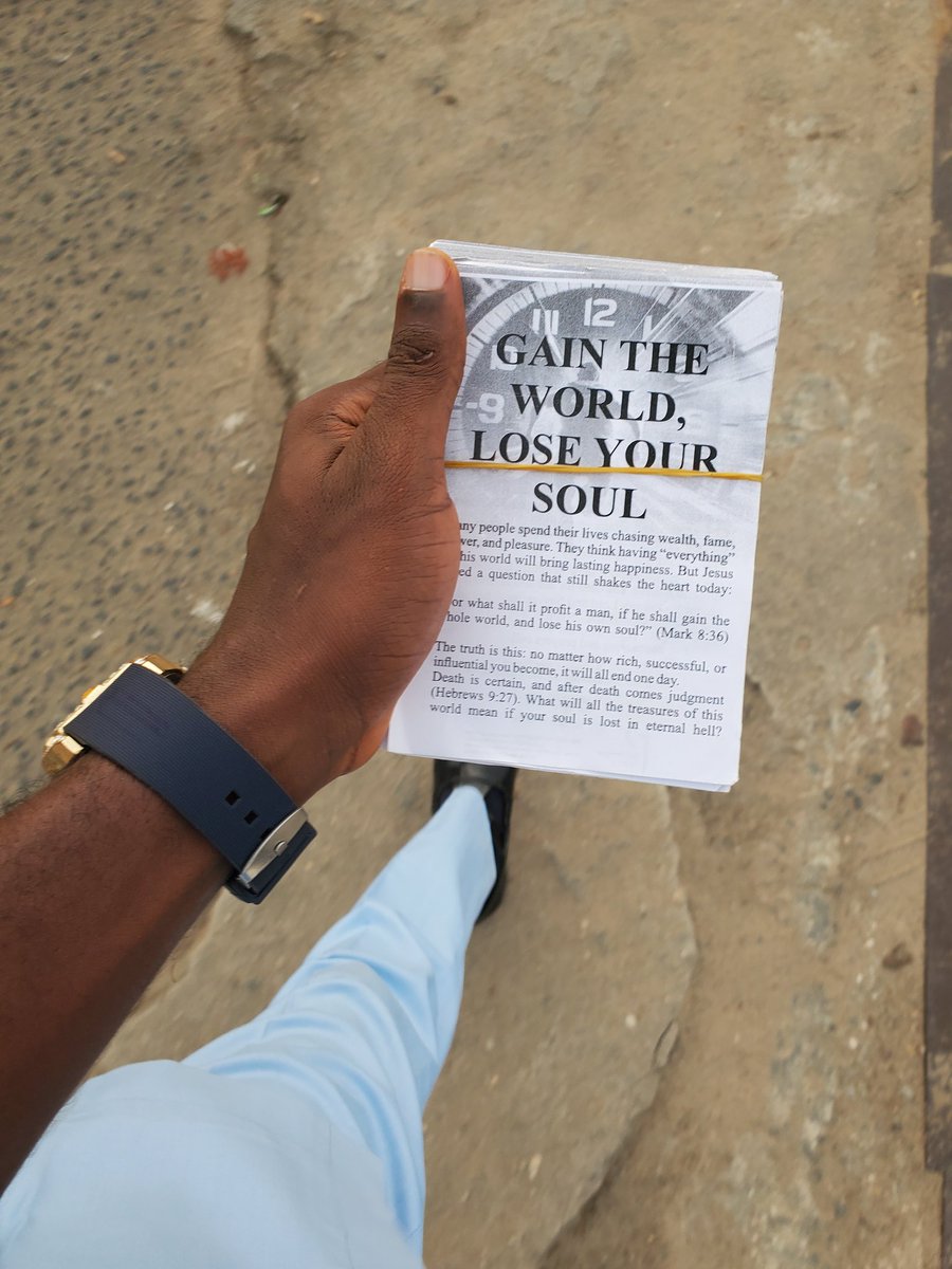JosephUgbonma's tweet photo. Repent for the kingdom of God is at hand.

That marked the 24th day of my 100-day nonstop evangelism. #Soulwinning https://t.co/CpxEWsAcsN