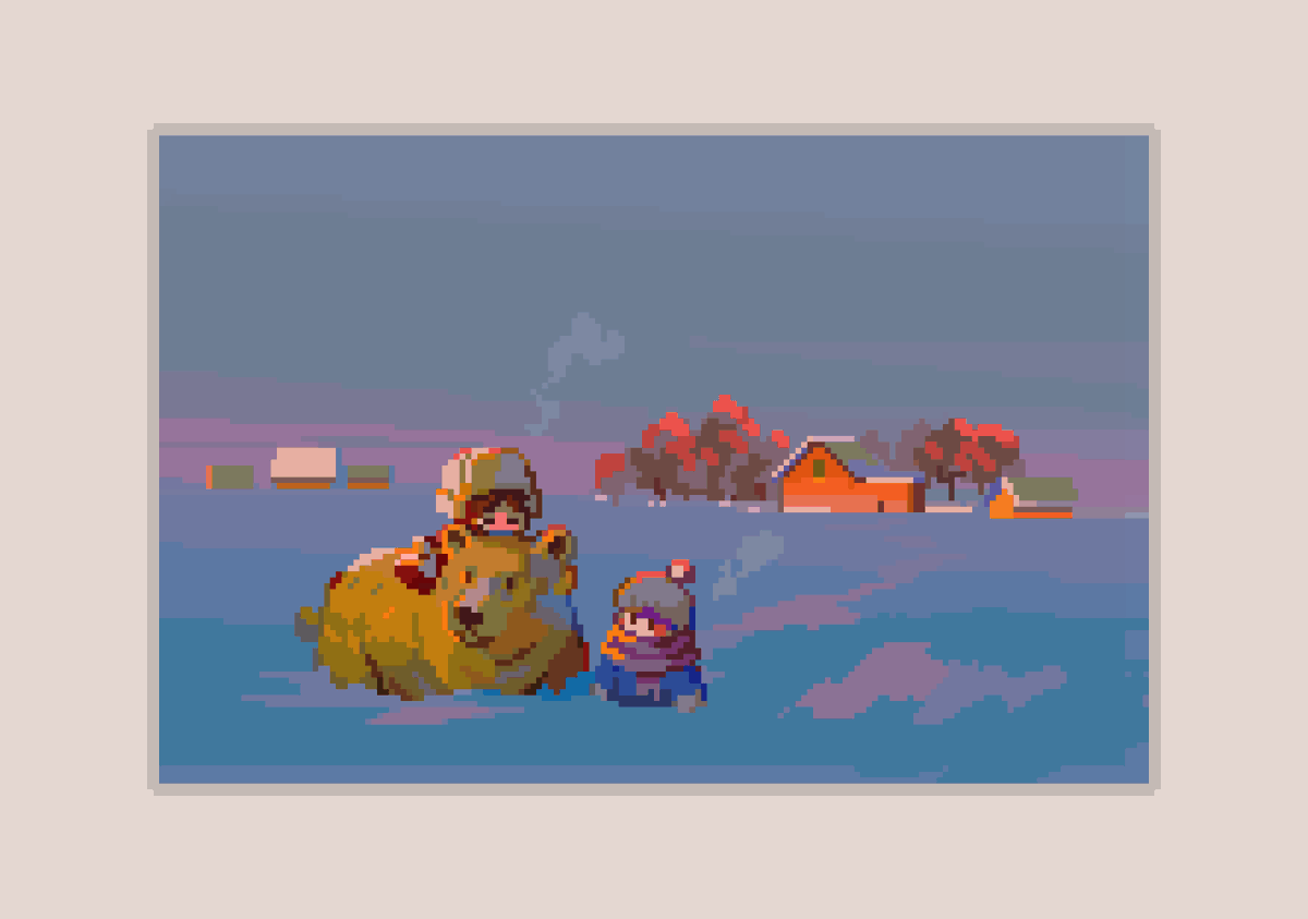 bobablin_'s tweet image. with a bear 

#pixelart #art
