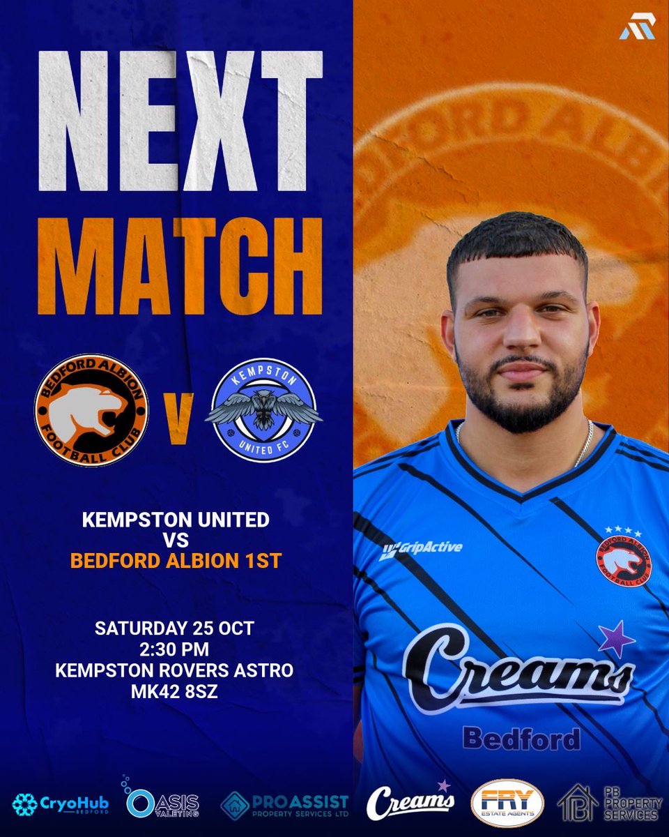 𝗠𝗔𝗧𝗖𝗛𝗗𝗔𝗬 | <a href="/bedscountylge/">Beds County League</a>

A short trip to <a href="/KempstonUnited/">Kempston United FC</a> this afternoon as we look to build on back to back wins. 

2.30 kick off.

#AlbionTogether
