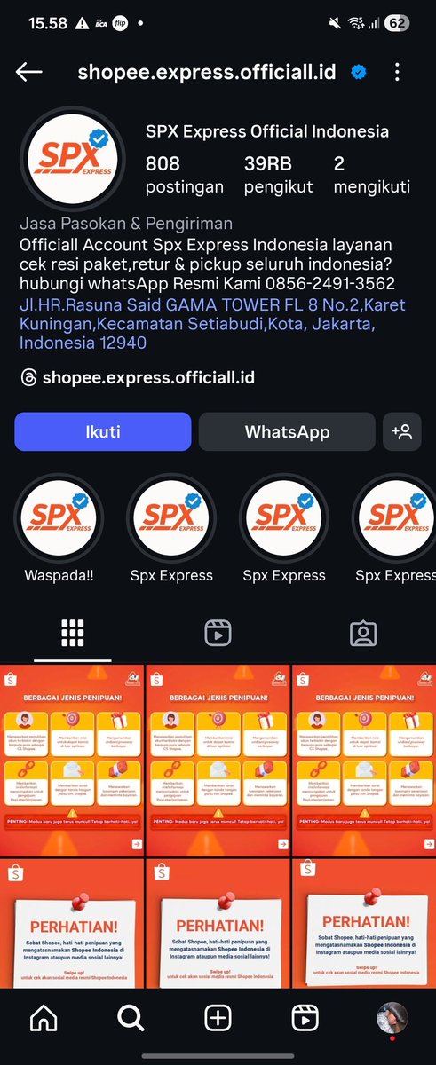 cleonestle's tweet photo. awas modus penipuan shopee express.

krn smp skrg tdk ada kontak resmi shopee express mmbuat celah penipu utk membuat kontak "palsu" seolah "resmi" @ShopeeID . menjebak customer dgn memanfaatkan kesulitan dr kendala pengiriman yg biasa terjadi.

take care everyone https://t.co/brJKCyNbg4