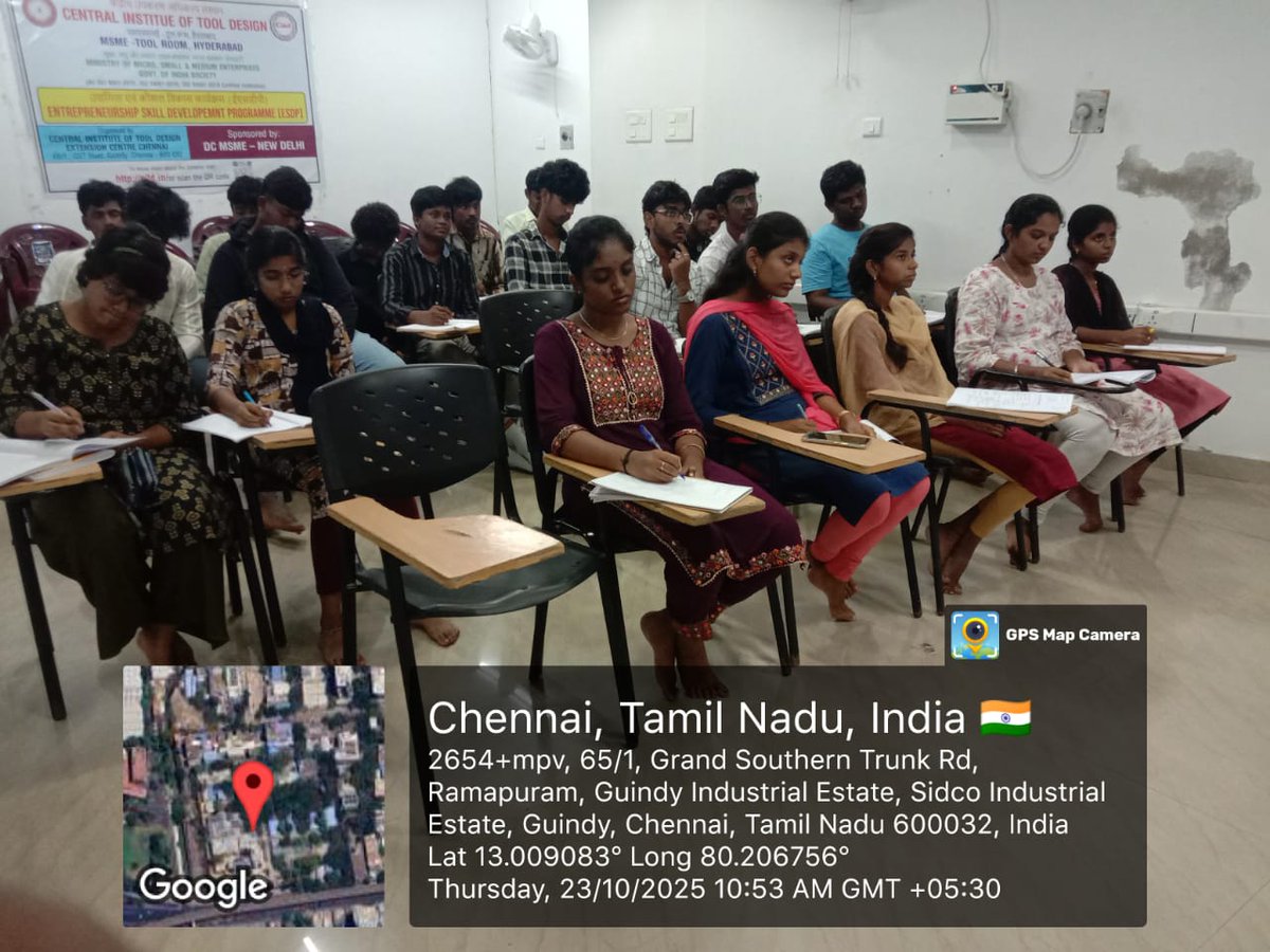 citdmsme's tweet image. ESDP on Python for Data Science and AI application conducted at  @citdmsme (Central Institute of Tool Design), Extension Centre, Chennai.
@dcmsmeoffice