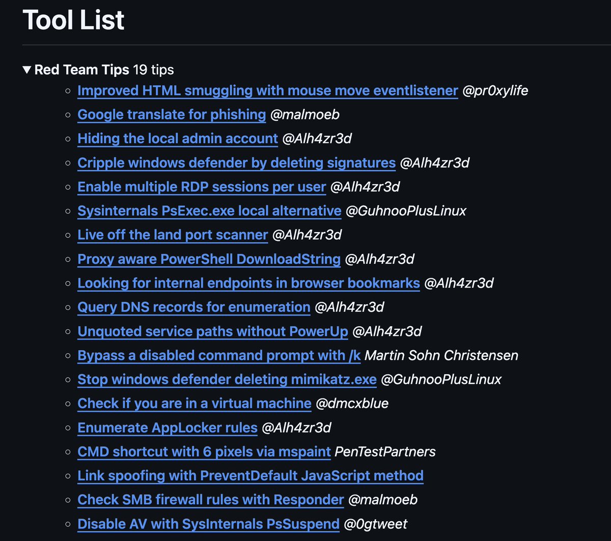 harshleenchawl2's tweet image. 𝘛𝘩𝘪𝘴 𝘨𝘪𝘵𝘩𝘶𝘣 𝘳𝘦𝘱𝘰𝘴𝘪𝘵𝘰𝘳𝘺 𝘤𝘰𝘯𝘵𝘢𝘪𝘯𝘴 𝘢 𝘤𝘰𝘭𝘭𝘦𝘤𝘵𝘪𝘰𝘯 𝘰𝘧 150+ 𝘵𝘰𝘰𝘭𝘴 𝘢𝘯𝘥 𝘳𝘦𝘴𝘰𝘶𝘳𝘤𝘦𝘴 𝘵𝘩𝘢𝘵 𝘤𝘢𝘯 𝘣𝘦 𝘶𝘴𝘦𝘧𝘶𝘭 𝘧𝘰𝘳 𝘳𝘦𝘥 𝘵𝘦𝘢𝘮𝘪𝘯𝘨 𝘢𝘤𝘵𝘪𝘷𝘪𝘵𝘪𝘦𝘴🟥
github.com/A-poc/RedTeam-…