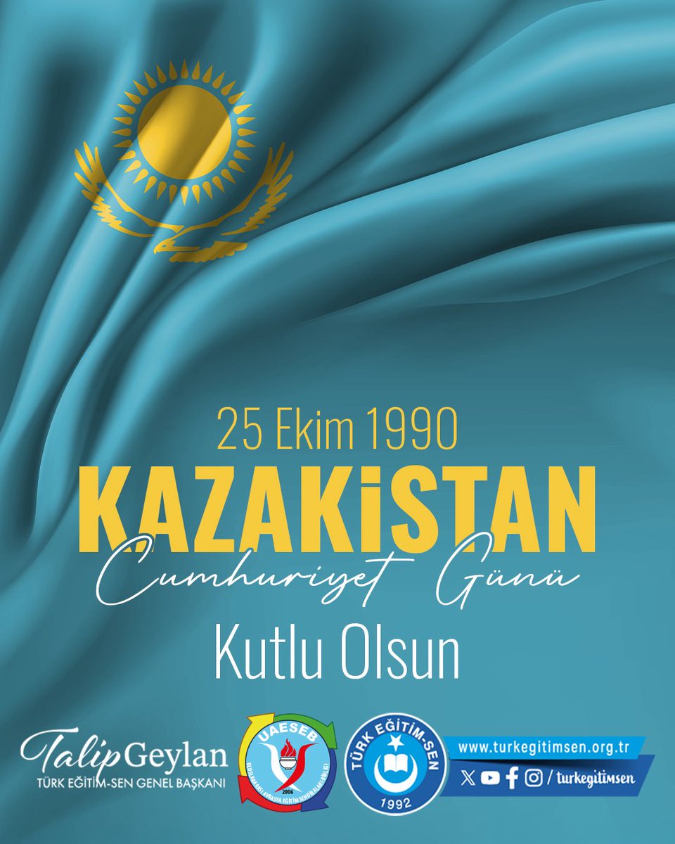 Kardeş Kazakistan’ımızın Cumhuriyet Günü kutlu olsun.