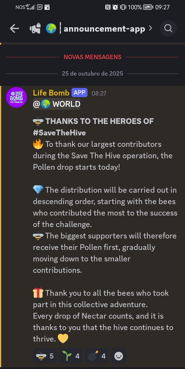 Sofnasci87's tweet photo. Good morning #Hive
Pollen Drop is LIVE for #SaveTheHive Heroes!🔥
Distribution starts TODAY for @The_Life_Bomb contributors:
1°Largest contributors receive Pollen
2°Smaller contributions follow
Join Discord for + info!👇
🔗https://t.co/r9AgoWYPuU
#FlyWithUs #M2E #P2E https://t.co/aB6yFDwi4v