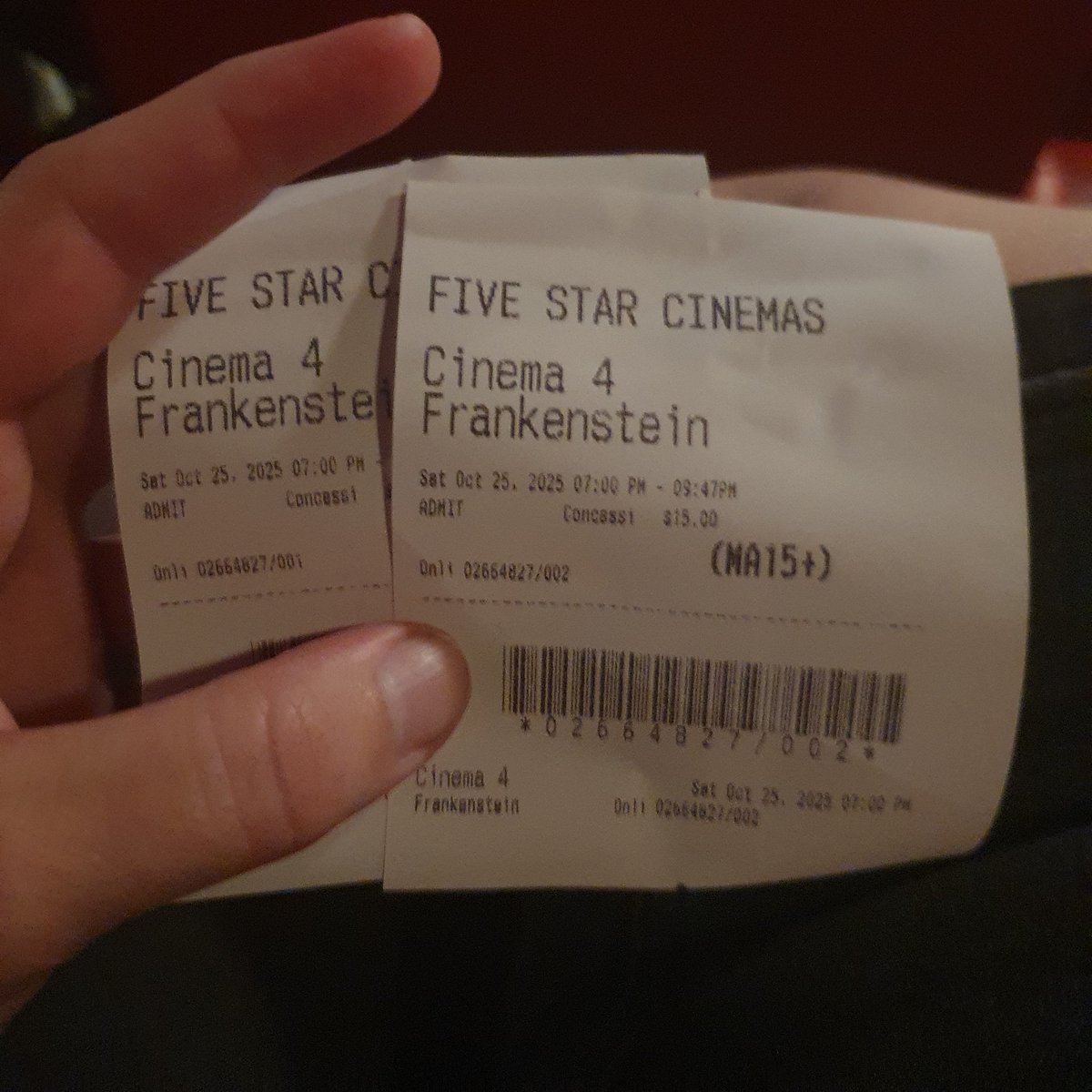 Maxx_Chee's tweet image. Driving an hour each way to see @RealGDT's Frankenstein because the bigger cinema chains aren't showing it