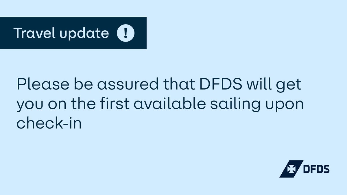 DFDS Live Travel Updates tweet media