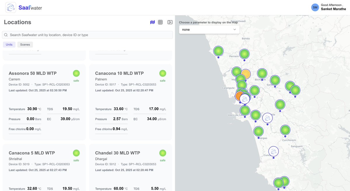saafwater's tweet image. Great to see @nbiweb @ciwaprogram leading conversations on how water-quality data is managed.
The next leap: when data moves out of spreadsheets and starts shaping chlorine dosage, plant ops & policy in real-time.
Here’s what that looks like live 👇💧
#WaterData #DigitalWater