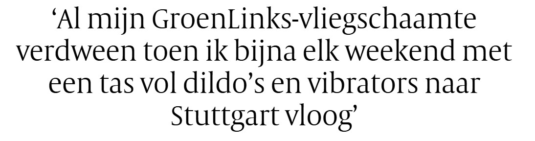 In het Volkskrant Magazine staat een nuttige tip tegen vliegschaamte.