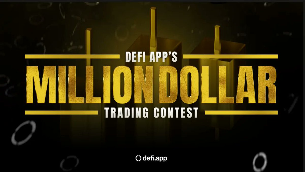 gm guys.

It's the weekend and I will be taking full advantage of it.

Will you be taking full advantage of the <a href="/defiapp/">Defi App</a> $1M trading contest?

Defi App is hosting a 45 days trading contest in their app.

This contest is based on your trading skill and not your volume.

The person