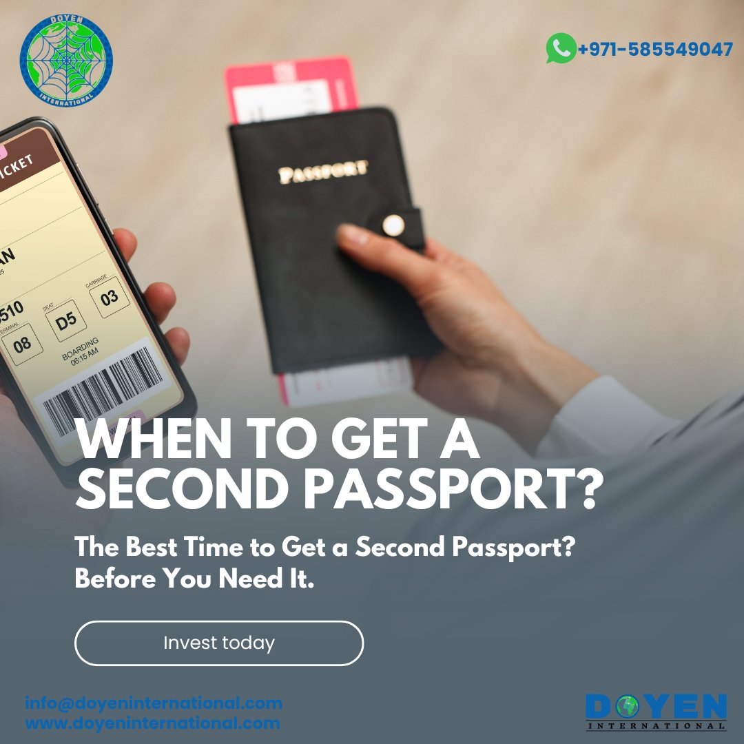 Doyen_Intl's tweet image. The world is unpredictable — borders close, laws change, economies shift. 
A second passport ensures you and your family always have a Plan B.
Don’t wait for uncertainty — secure your freedom today.
#secondcitizenship #citizenshipbyinvestment #pathtocitizenship #citizenship