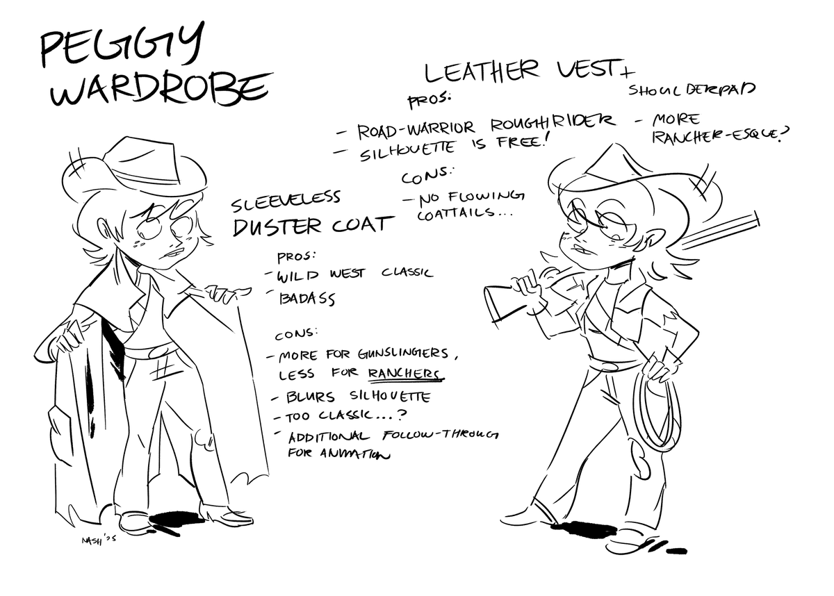 Dusters and Vests

Just sketching out some outfits for my rancher character.

#art #ocart #postapocalyptic #downwinders #peggydownwinders #conceptart