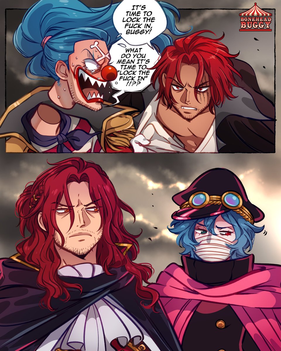 Red vs. Blue x2!
(Only Buggy would make Shanks do all the work.)