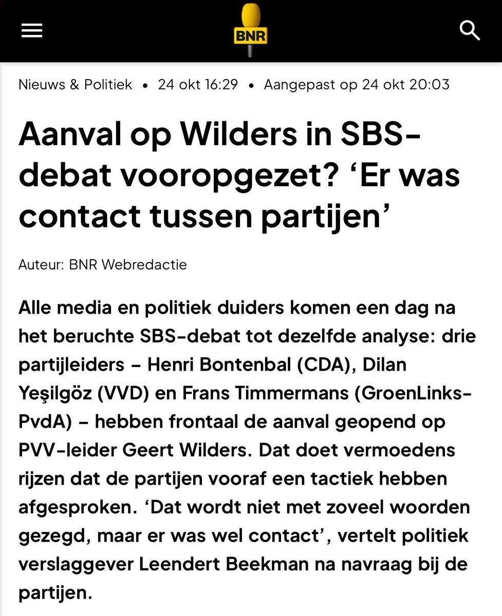 Het was weer alleen tegen allen,de PVV tegen VVD CDA en GL/PvdA en een overactieve linkse extremist Wilfred Genee als presentator!
Begin er maar aan,vriendjeskartel is er op voorbereid 
                                    En daarom stem ik PVV