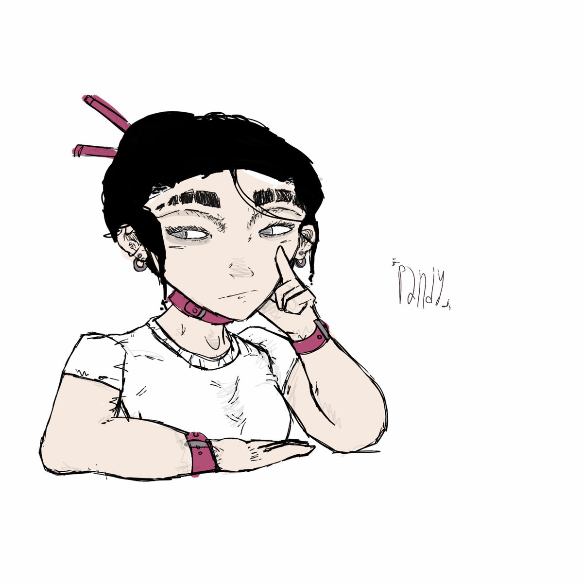 fi drew this cuz I wanna see where my drawing level at

kinda decent ig but let me know what you think

(I accidentally drew this while drawing Pigmas Show's logo🖐️👨🖐️)