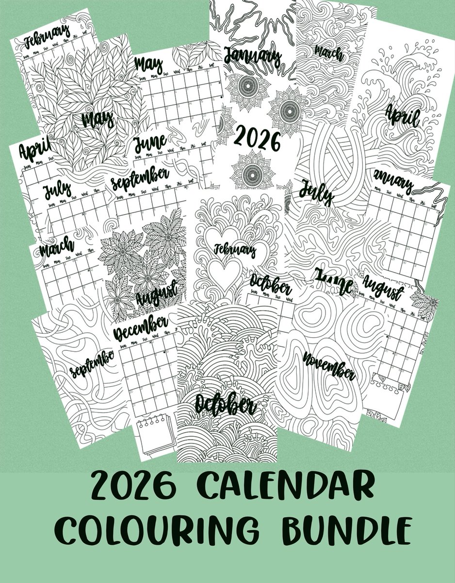 GizziArt's tweet photo. https://t.co/LFeICeJmhL

#calendar #2026calendar #plannerbundle #plannerpages #plannertemplates #bujo #bulletjournal #bulletjournaling #weekend #2026planner #planner2026 #bujolove #bulletjournalart #creative #creativejournal #journal #journaling #planner #plannerart #GizziArt https://t.co/MU6mP5JbhU