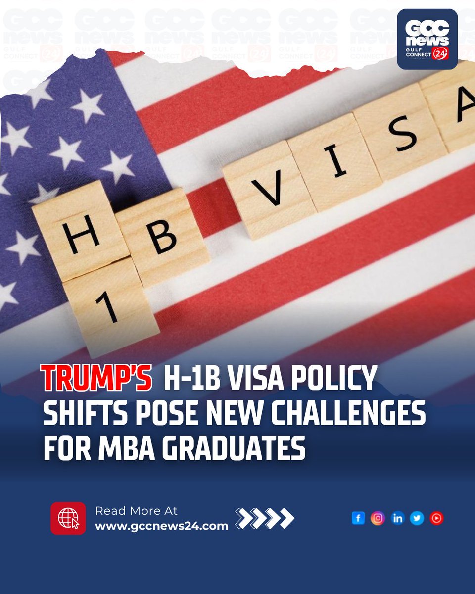 gccn24's tweet image. Trump’s H-1B visa changes may reshape MBA job market with $100K fee and  wage-based lottery favoring high-paying roles. 
.
Read more: gccnews24.com/impact-of-trum… 
.
#h1bvisas #VisaReforms #MBAJobs