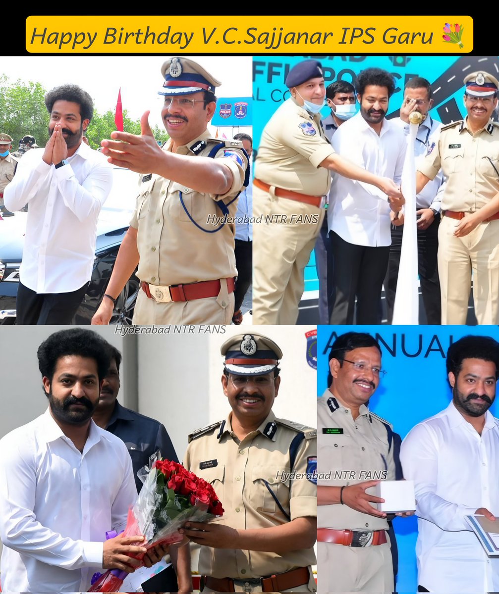 Wishing You A Very Happy Birthday (Belated) To Hyderabad City Police Commissioner, <a href="/SajjanarVC/">V.C. Sajjanar, IPS</a> Garu 💐 Behalf From <a href="/tarak9999/">Jr NTR</a> Fan's ❤️

#NTR #VCSajjanar