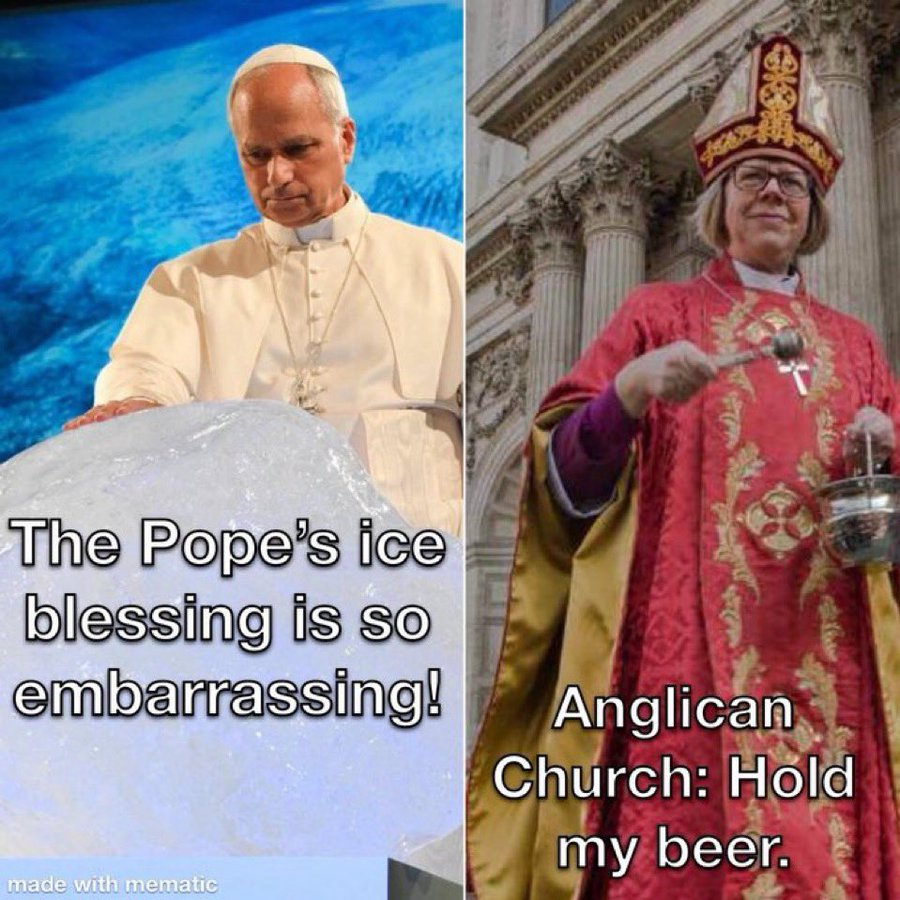 The prayer, mutual flattery, swapping pompous titles and cosy chat about "nature &amp; concern for environment” was setting up the one true Church for more normalization of sin, merger with Anglicanism &amp; unification of denominations in a One World religion.juliadufresne.blogspot.com/2025/10/leo-se…