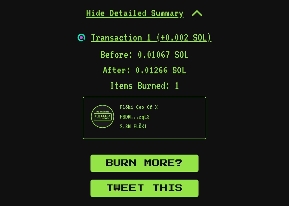 FLOKIMEMECEO's tweet image. Something burned 🔥 forever
2.8m tokens out of circulation 
💎 hands will be rewarded
FLOKI CEO 🐶🐾 knows what he’s doing 🤑💸😎
@pumpdotfun