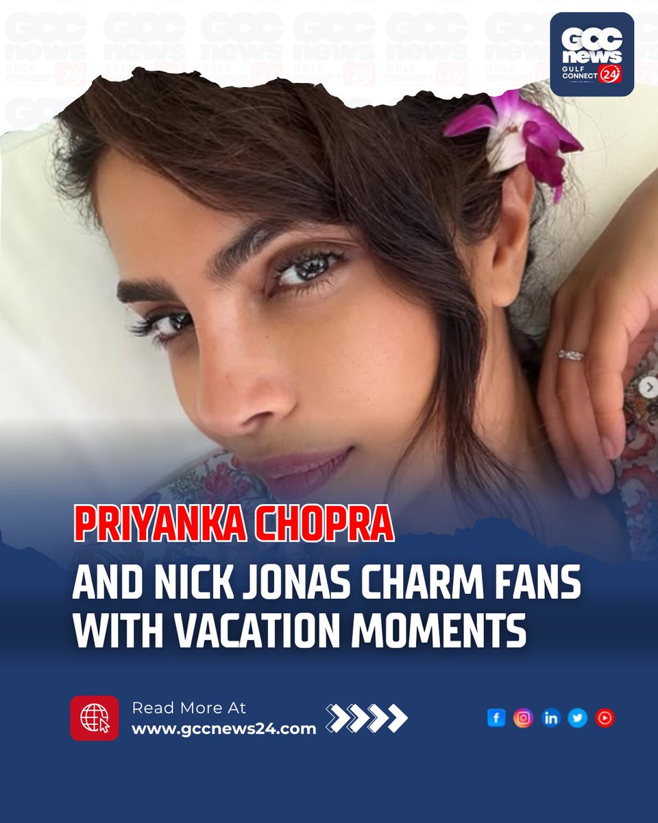 gccn24's tweet image. Priyanka Chopra shares vibrant vacation snaps with Nick Jonas, showing  love, style, and fun moments. 
.
Read more: gccnews24.com/priyanka-chopr…
.
#PriyankaChopra #NickJonas #VacationMood  #CelebrityLife