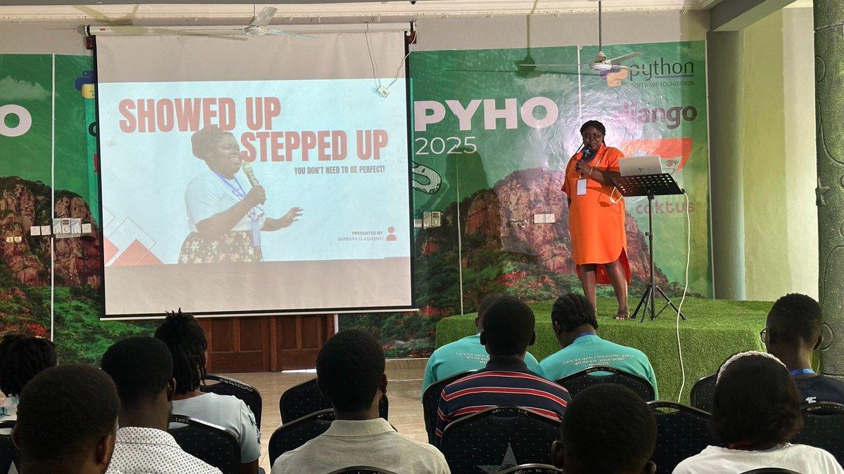 PythonHo's tweet image. 💪“Showed Up, Stepped Up.”

That’s the energy that kicked off Day 2 of #PyHo2025 this morning, a powerful reminder that growth begins the moment we take action.

Here’s to everyone who showed up, stepped up, and are shaping the future of tech and community. 🐍💚

#CommunityInCode