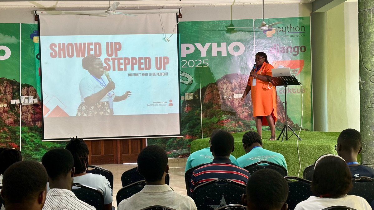 PythonHo's tweet image. 💪“Showed Up, Stepped Up.”

That’s the energy that kicked off Day 2 of #PyHo2025 this morning, a powerful reminder that growth begins the moment we take action.

Here’s to everyone who showed up, stepped up, and are shaping the future of tech and community. 🐍💚

#CommunityInCode