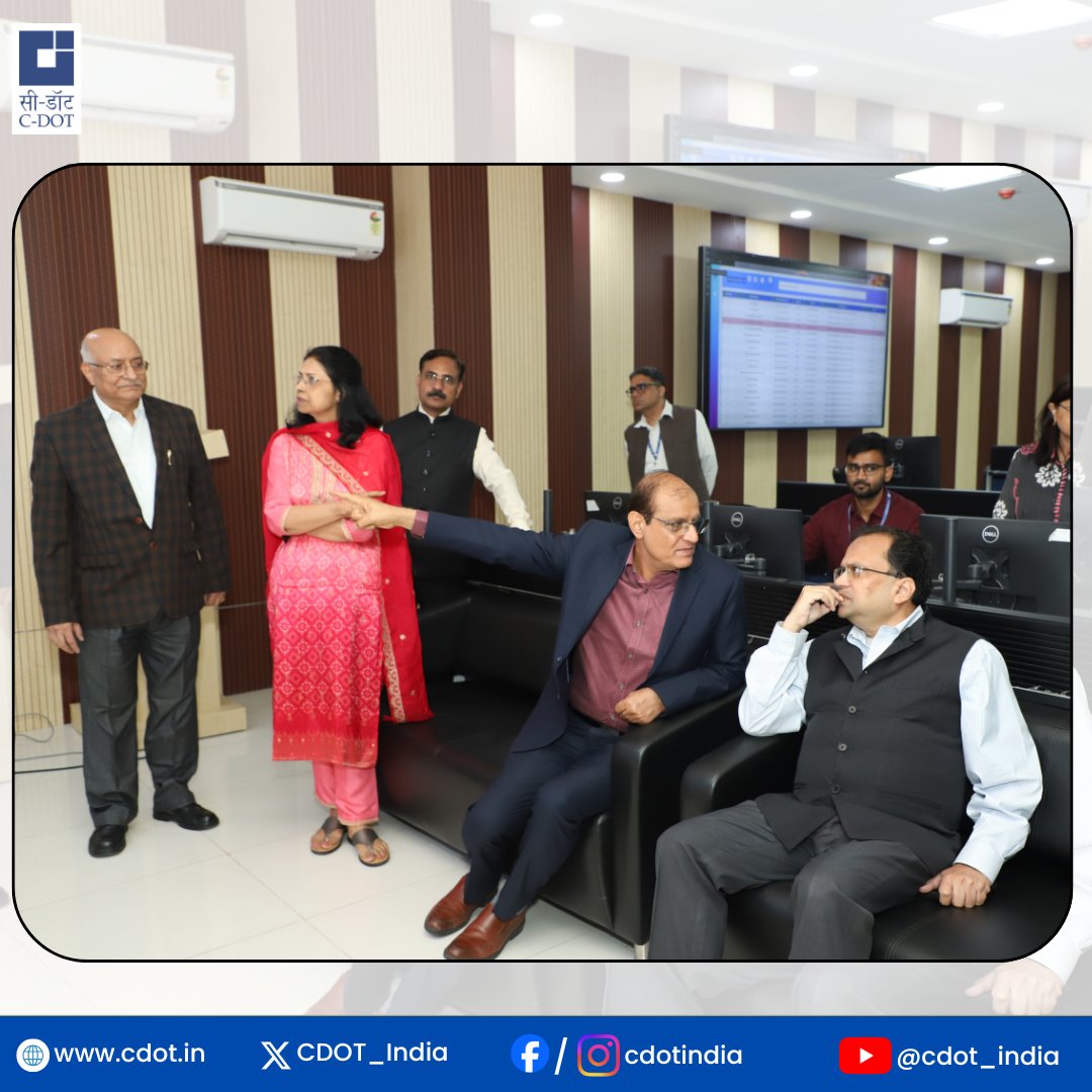 rkupadhyay's tweet photo. A Day of Innovation and Inspiration at C-DOT!

@CDOT_India had the honour of having Shri Govind Mohan, IAS, Hon’ble Home Secretary, for an engaging visit that showcased how C-DOT’s #indigenous technologies are shaping the secure #digital backbone of the #nation.

The interaction began with an in-depth presentation and discussion on C-DOT’s #innovation roadmap - covering its role in developing next-generation #telecom, #cybersecurity, and #quantum communication solutions. The conversation reflected a shared vision of strengthening #secure, #scalable, and #sustainable digital infrastructure through home-grown R&D.

The visit then transitioned into live demonstrations across C-DOT’s advanced #labs. #5G Call Demo highlighted India’s capability in establishing end-to-end connectivity. @ITU -CAP based Early Warning and @3GPPLive based #CellBroadcast system for timely #disaster alerts. #TRINETRA, C-DOT’s cybersecurity platform, demonstrated its ability to detect and mitigate threats in real time, while #MCX (Mission Critical Communications) revealed how secure #communication empowers first responders during crisis situations. #AI-based Surveillance Systems - including face recognition, #intrusion, and object detection - reflected the role of intelligent analytics in #PublicSafety. The exploration concluded with C-DOT’s pioneering work in Post-Quantum Cryptography (#PQC) and Quantum Key Distribution (#QKD) - preparing India’s communication ecosystem for the quantum-secure future.

The visit was more than a showcase - it was a reaffirmation of how #innovation, when driven by purpose, can power a self-reliant, secure, connected and "Atmanirbhar Bharat".

@UN @UNDRR @3GPPLive @PIBHomeAffairs @PIB_India @PIB_Comm @DoT_India @JM_Scindia @PemmasaniOnX @neerajmittalias 

#CDOTIndia #DigitalIndia #Innovation #5G #CyberSecurity #QuantumTech #MakeInIndia #AtmanirbharBharat #TechnologyForSecurity #SecureCommunications