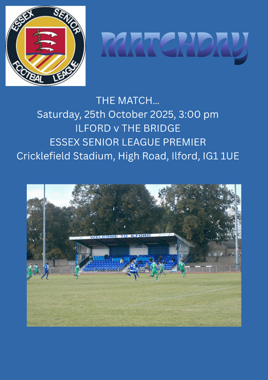 HullbridgeFC's tweet photo. Matchday - Ilford v The Bridge #Pitchero
The Bridge are in ESL action at Ilford today &amp; I'm sure they'd appreciate your support.
COYB⚽💙
https://t.co/ZWSIpVFaeM https://t.co/3nE6EMezDC