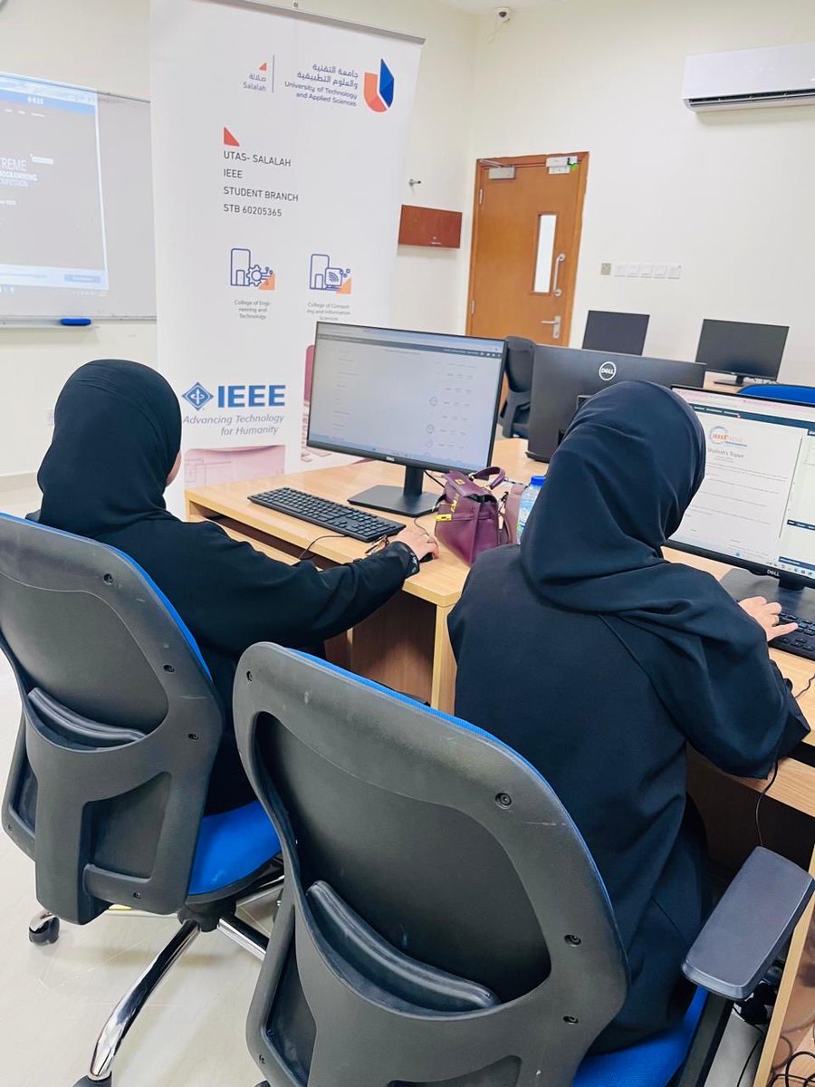 IEEEOman's tweet photo. 🚀 The IEEE Xtreme Programming Competition is now live at UTAS–Salalah!

Two talented teams are currently coding their way through this global 24-hour challenge. 💻🔥

#IEEEXtreme #IEEEOman #UTASSalalah #CodingCompetition https://t.co/gFmTDmyJMd