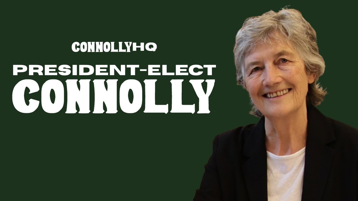 Connolly HQ (@connolly_hq) on Twitter photo ๐จ๐จIT'S OVER๐จ๐จ
CATHERINE CONNOLLY WILL BE ELECTED AS THE 10TH PRESIDENT OF IRELAND
#Aras25 ๐จ๐จIT'S OVER๐จ๐จ
CATHERINE CONNOLLY WILL BE ELECTED AS THE 10TH PRESIDENT OF IRELAND
#Aras25