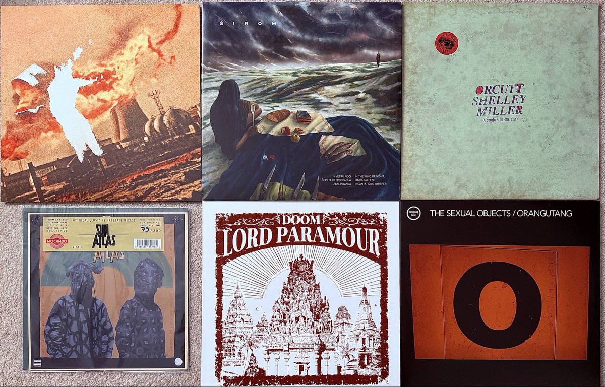 colinphoenix's tweet photo. Weekend turntable choices;

Including new LPs; @hibushibire Smote, Nature &amp; Organisation, Širom, Dwarves of East Agouza, Nils Petter Molvær

Reissues; @Borisheavyrocks Acid Mothers, Doug Firebaugh, Douji Morita, Mibu Kogawa, Keith Tippett &amp; of course - Les Rallizes Dénudés https://t.co/ezK3PcGGUd