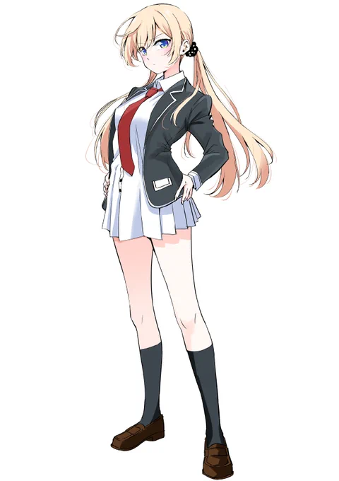 お題箱よりセカカノの歩美ちゃん アニメ塗りでも映える線画模索中