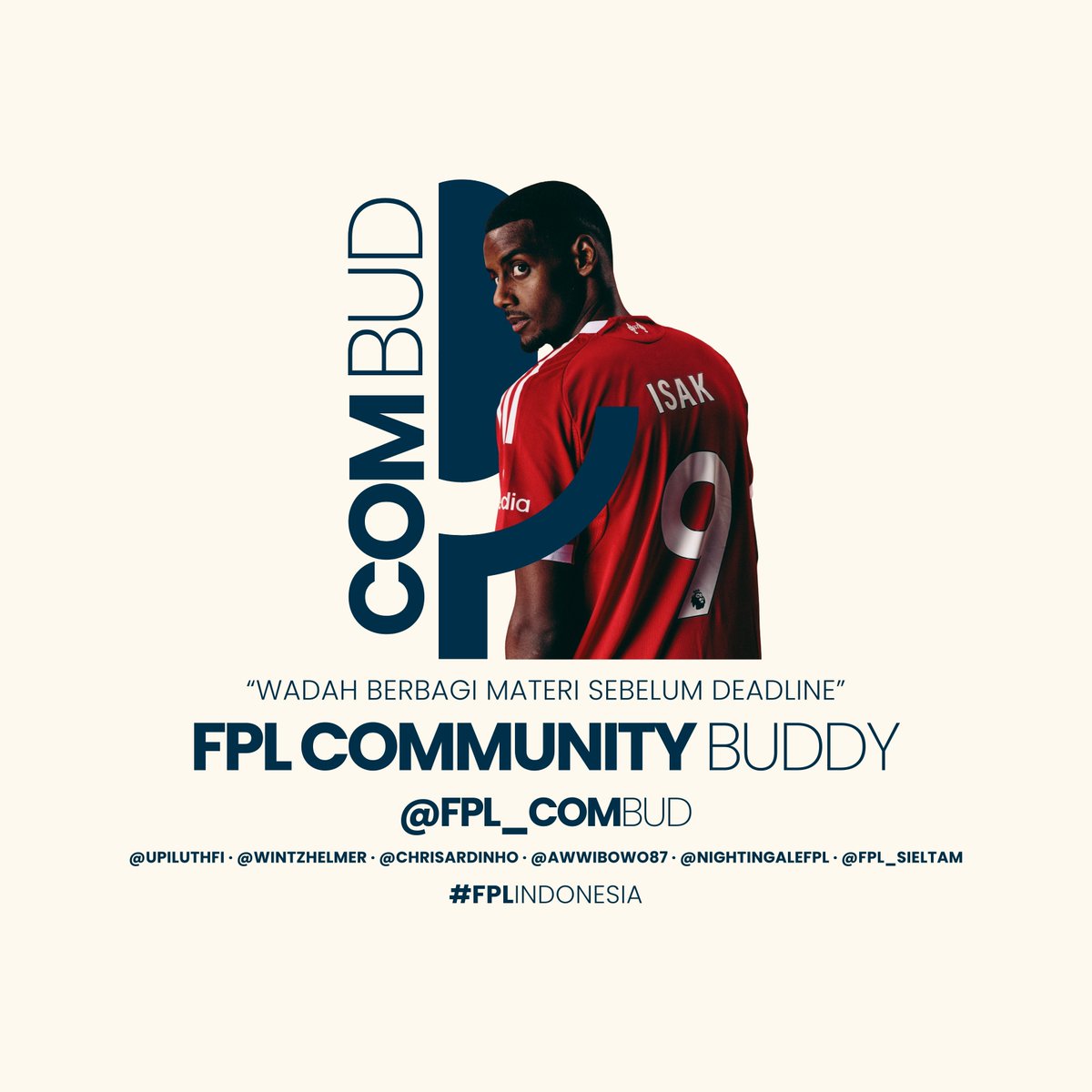 🎙 #FPL Community Buddy <a href="/FPL_combud/">FPL Community Buddy #FPLCombud 🇮🇩</a> - Wadah berbagi materi sebelum deadline

Episode 9.5 (Dadakan Santai 60 menit)
📅 Sabtu, 25 Okt
⏰ 19.30 WIB
📍 <a href="/StadeoID/">Stadeo ID</a>

🔗 stadeo-alternate.app.link/aY03QJOuKXb

📒 Topic:
- Plan menengah 
- Liverpool jual?

🎙️ Bebas openmic

#FPL
#FPLIndonesia 🇮🇩