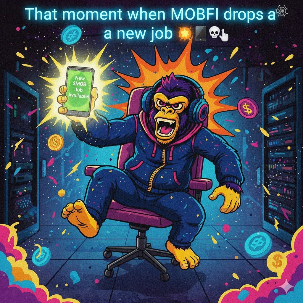web3_emman's tweet image. ๐จ That moment when MOBFI drops a new job and youโre already on it! ๐ฅ๐ฑ
No sleep, no chill!  just pure grind energy ๐ฆโก
Letโs get it fam! ๐ช๐ฅ
#MOBFI #CryptoFam #Web3Vibes #PlayToEarn #CryptoCommunity #ApeMode