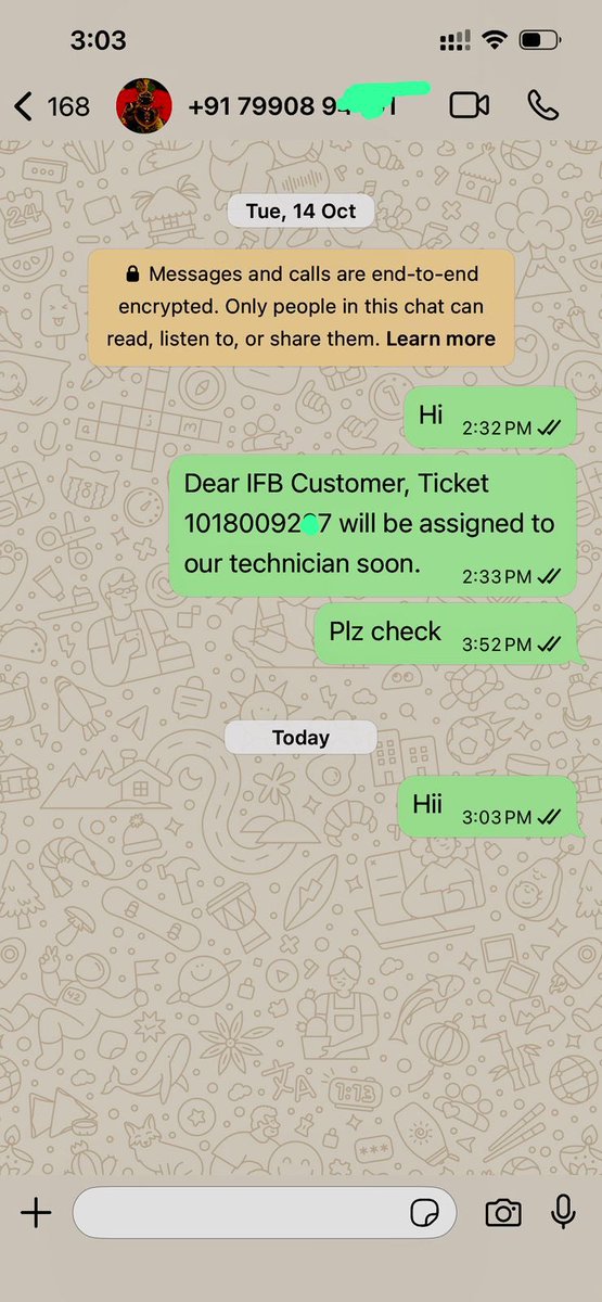 chir_patel09's tweet image. @IFBsupport @IFBAppliances 
I’m really disappointed with the service experience. My IFB washing machine issue remains unresolved, and there’s been no proper response from your representative.The technician also behaved very rudely
Please look
#IFB #CustomerSupport #ServiceIssue