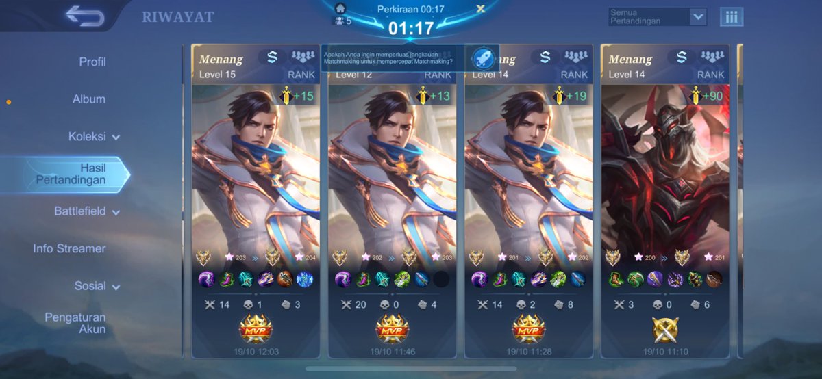 HALLO GUYSS JOKI ML OPENN YAA HARGA HARI TERAKHIR SEASON!!!
EPIC 4K⭐
LEGEND 4K⭐
MYTIC 7K⭐
MYTIC HONOR 8K⭐
GLORY 11K⭐️
IMORTAL 17K⭐️
PROMO UNTUK ORANG TERCEPAT (GLORY10⭐️100K)
(HONOR 10⭐️80K)
(MYTICK 10⭐️70K)
(LEGEND 10⭐️40K)
#zonauang #zonajajan️️ #jokiml