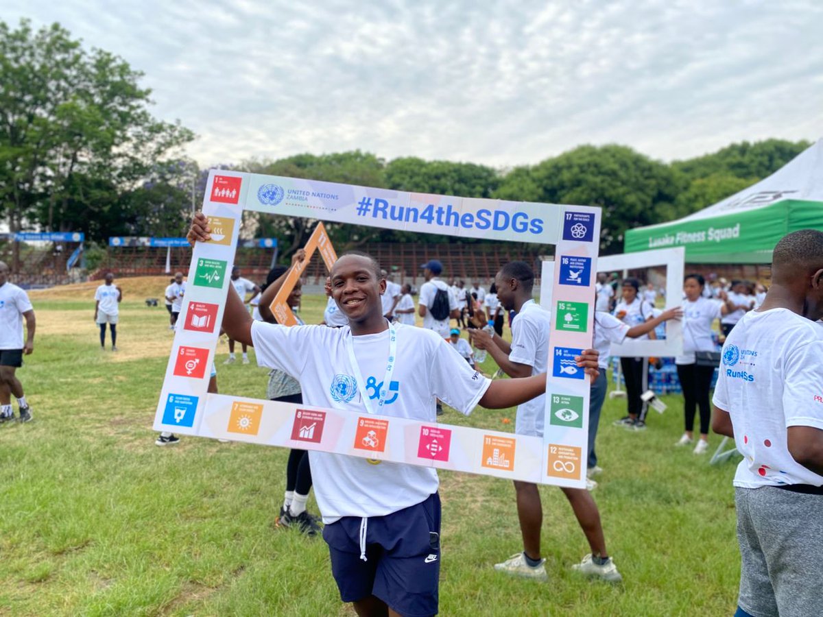 JohnChipangojnr's tweet photo. Zambia joined the world in marking #UNat80 through the Annual #Run4SDGs πΏπ²ππ½ββοΈ
80 years of unity, peace, and global action for a sustainable futureππ
#GlobalGoals #UNZambia #Youth4SDG #SDGs https://t.co/GhLdWfkFYf
