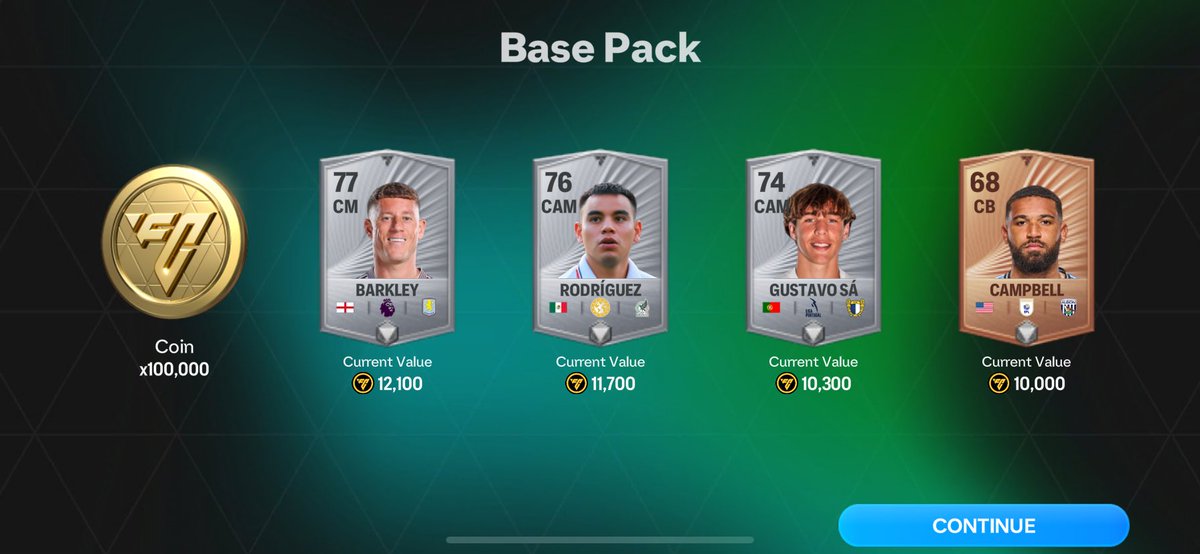 Show me your daily login base pack rewards for today! 
Better then my? 🤔😅

#fcmobile #packluck 

<a href="/purefootball_x/">Pure Football</a> <a href="/GigaXGame/">GIGA GAME</a> <a href="/Enzo9CFC/">ENZO</a> <a href="/Jacobek08/">JACOBinho®</a>